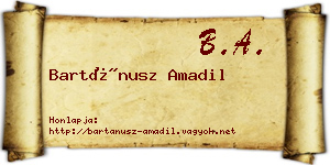 Bartánusz Amadil névjegykártya